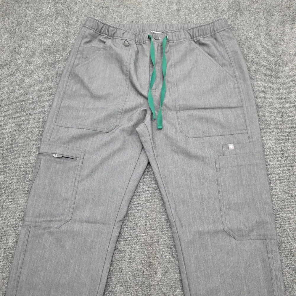 FIGS Scrub Pant Technical Collection Men Small Grey TM3001 Cargo Medical Uniform